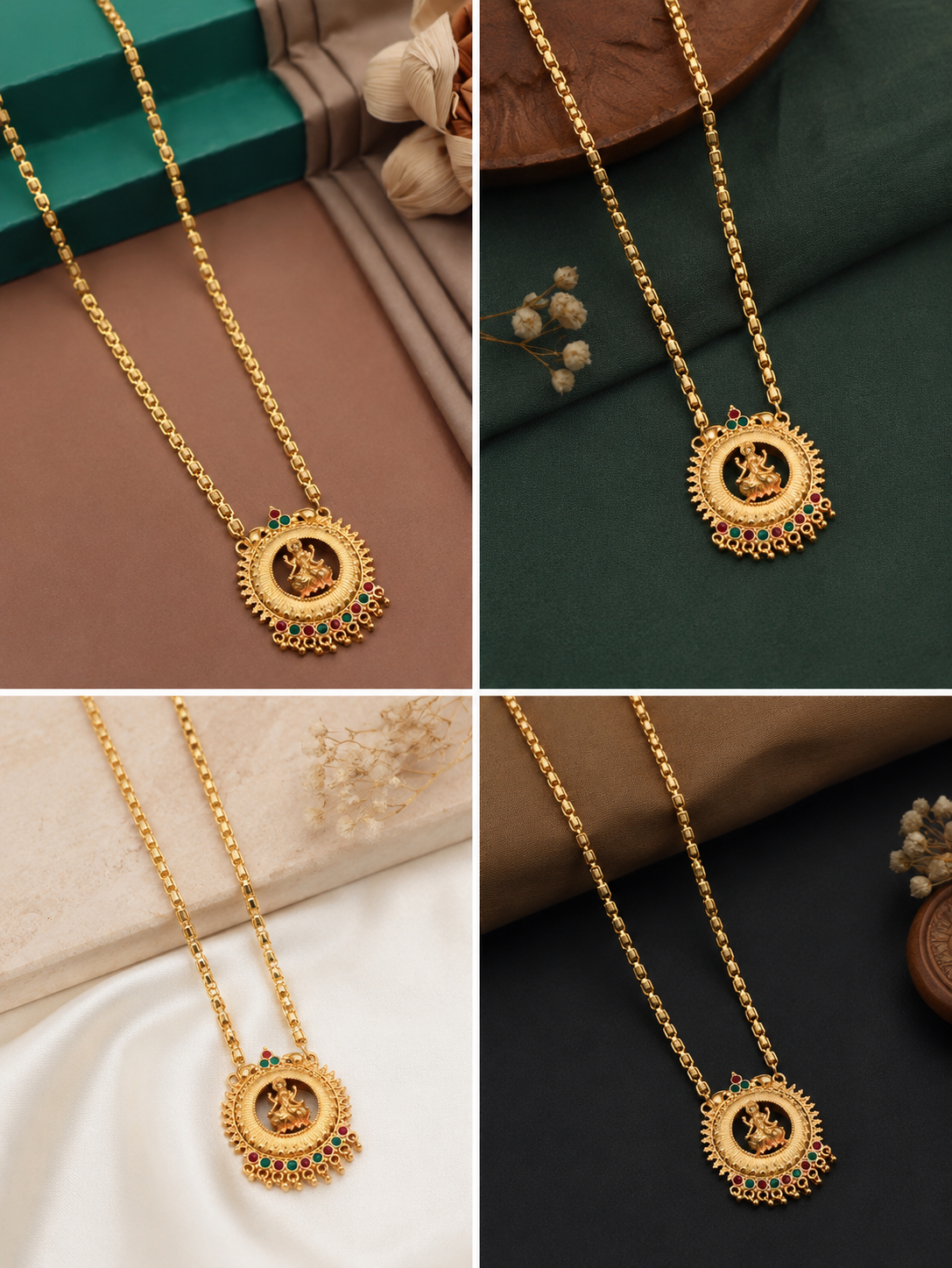 FANCHY GOLDAN PLATED SPRING SER MANGALSUTRA FOR WUMAN