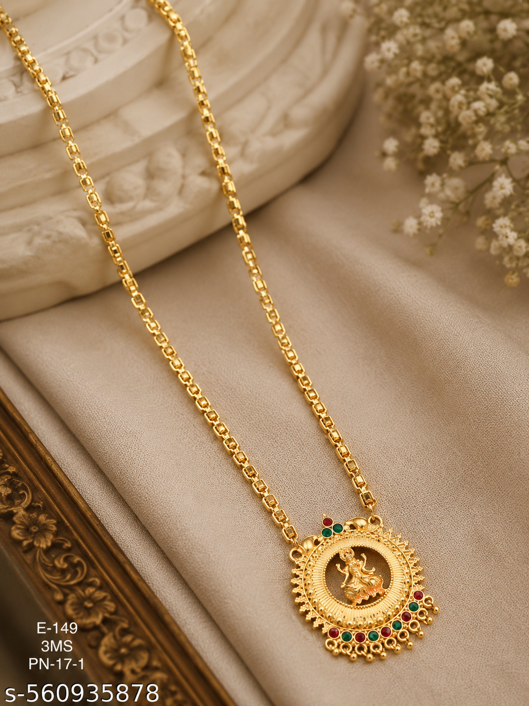 FANCHY GOLDAN PLATED SPRING SER MANGALSUTRA FOR WUMAN