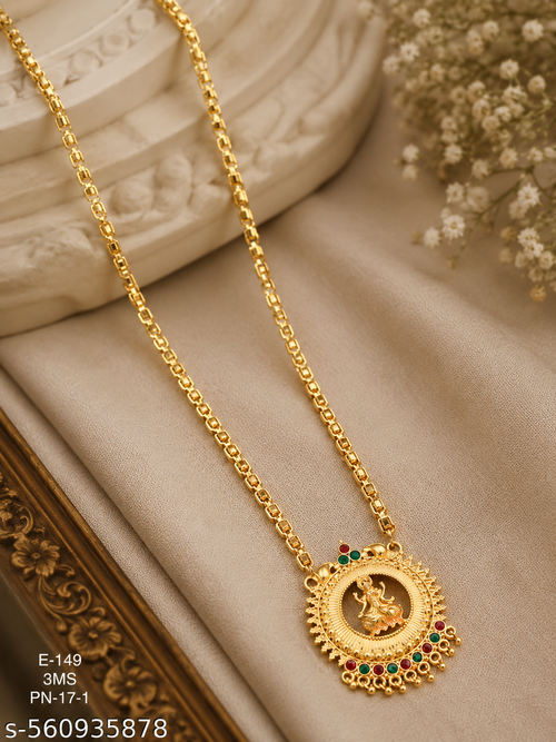 FANCHY GOLDAN PLATED SPRING SER MANGALSUTRA FOR WUMAN