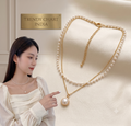 Avira Fancy Chain Pendant With Pearl Dual Chain