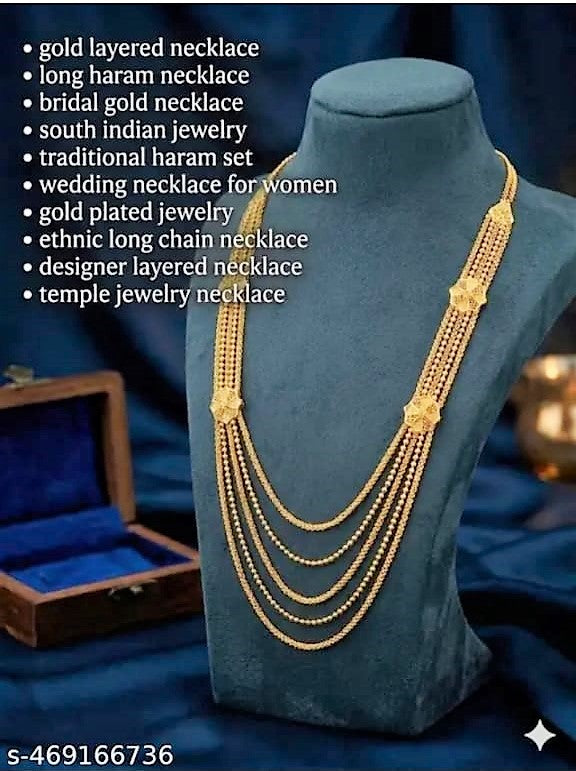 Women JewelleryNecklaces & ChainsGold-Plated Mala Necklace